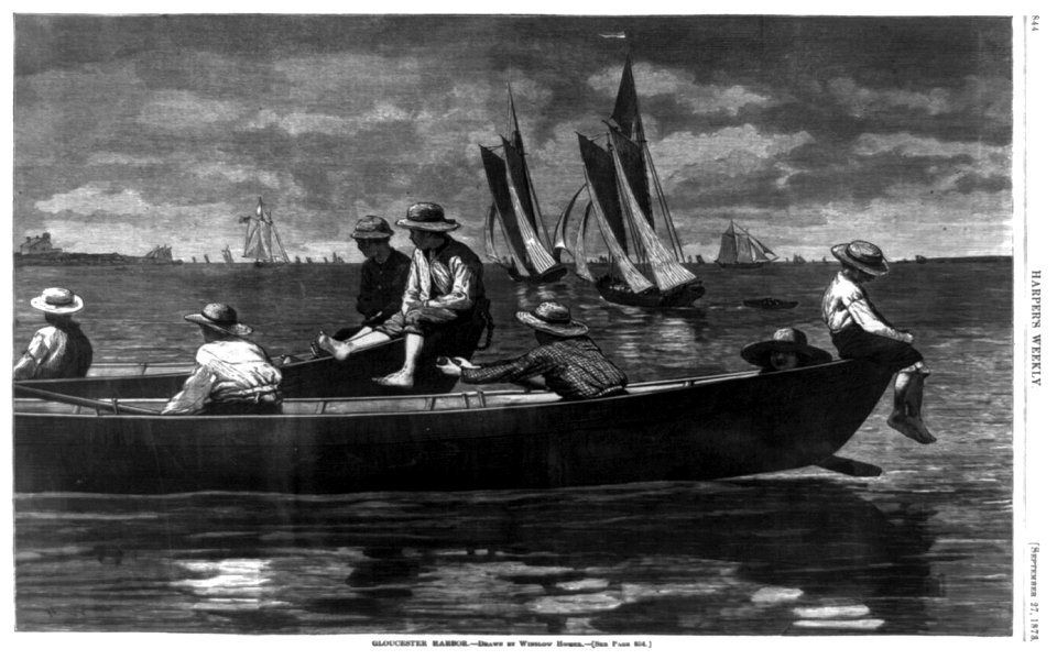 Gloucester harbor - drawn by Winslow Homer. LCCN90707109