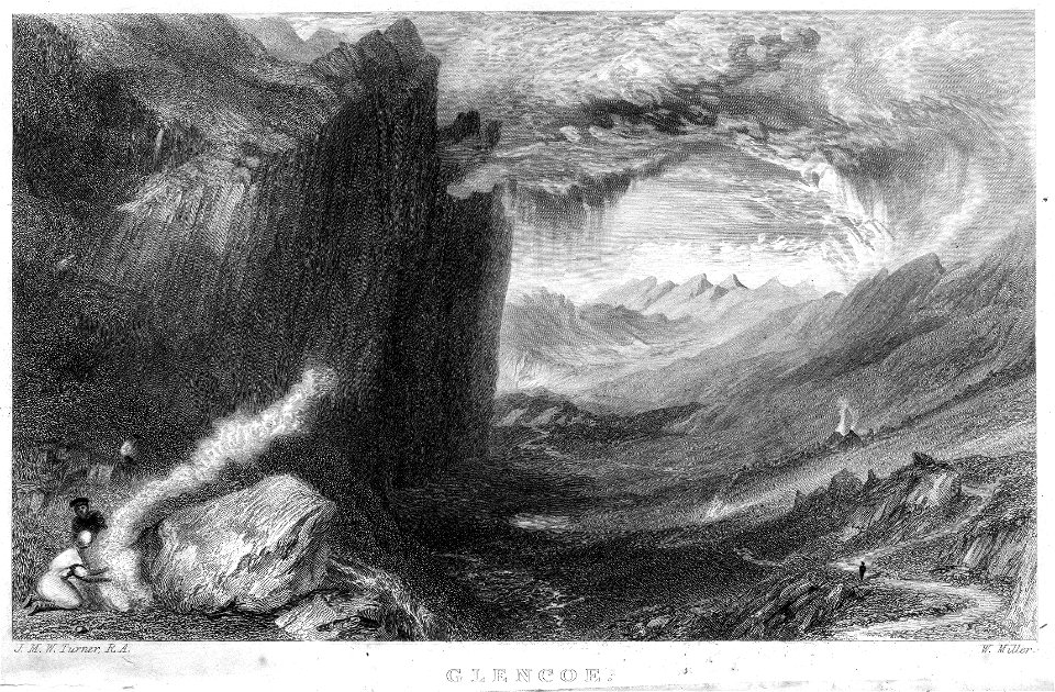 Glencoe engraving by William Miller after Turner R549