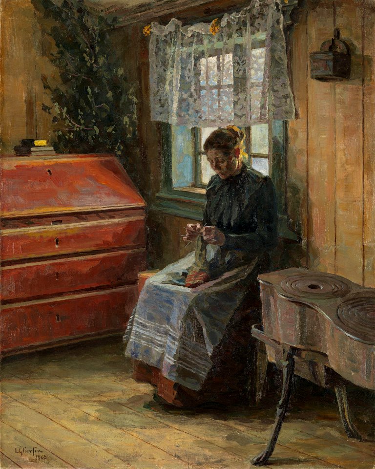 Jacob Gløersen - Farm Interior - NG.M.00674 - National Museum of Art, Architecture and Design