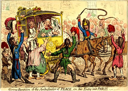 Glorious Reception of the Ambassador of Peace, on his Entry into Paris- (BM 1868,0808.6556)