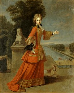 Gobert - Marie Adélaïde of Savoy in Red. Free illustration for personal and commercial use.
