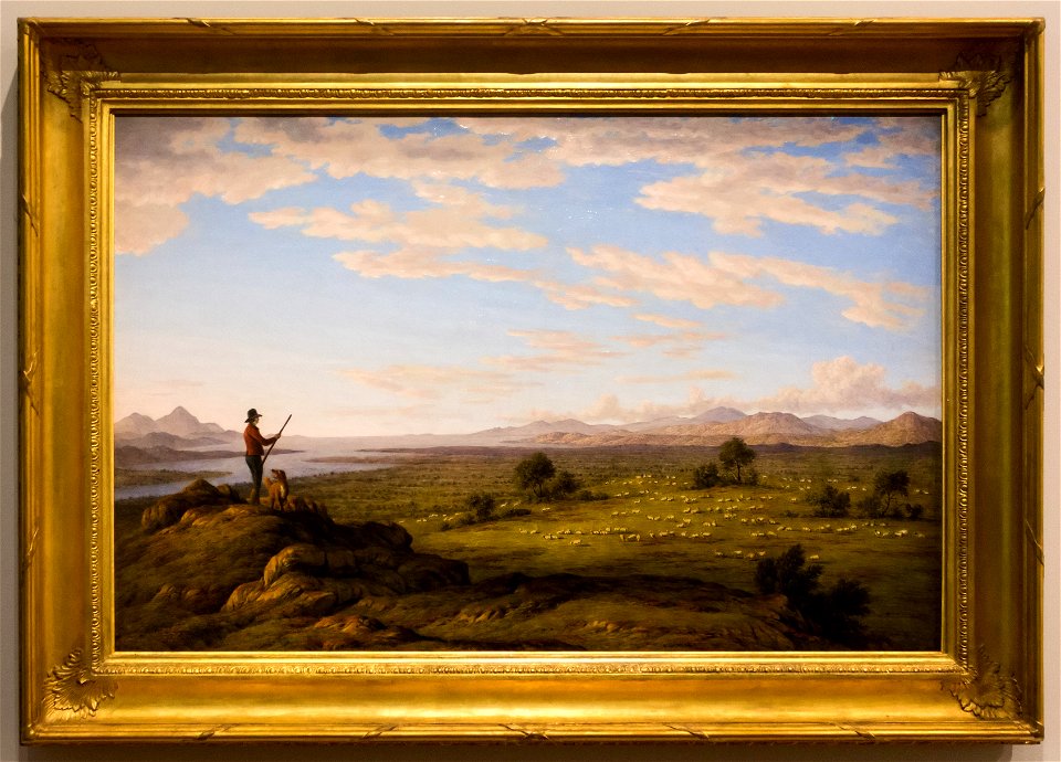 John Glover, Moulting Lagoon and Great Oyster Bay, from Pine Hill (c 1838)
