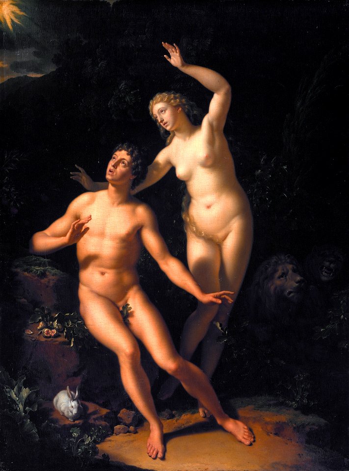 God calls Adam and Eve to account, by Adriaen van der Werff