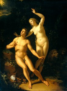 God roept Adam en Eva ter verantwoording Rijksmuseum SK-A-4918