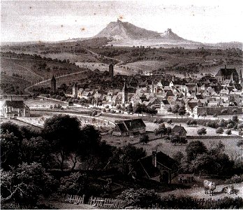 Gmünd mit Rechberg und Hohenstaufen 1850