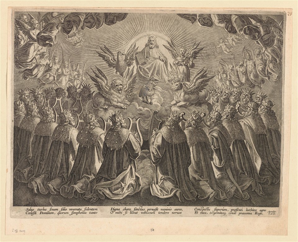 God the Father and the Lamb of God ca.1589 print by Stradanus, S.IV 2411, Prints Department, Royal Library of Belgium