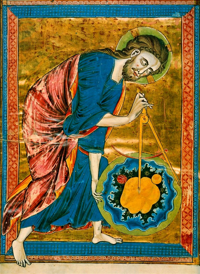 God the Geometer, Codex Vindobonensis 2554, circa 1220-1230 (29304249070)