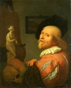 Godefridus Schalcken - Bejaarde schilder voor zijn ezel - 166 - Städel Museum