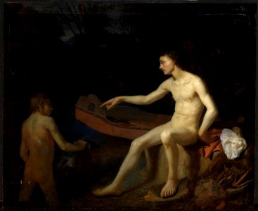 Godefridus Schalcken - Twee badende mannen - 281 - Staatliche Kunsthalle Karlsruhe