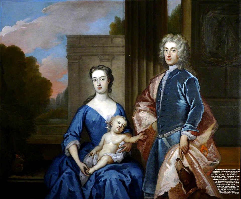 Godfrey Kneller (1646-1723) (and studio) - Thomas Hesketh (1698–1735), MP, His Wife Martha St Amand (d.1782), Mrs Thomas Hesketh, and a Son - 784675 - National Trust