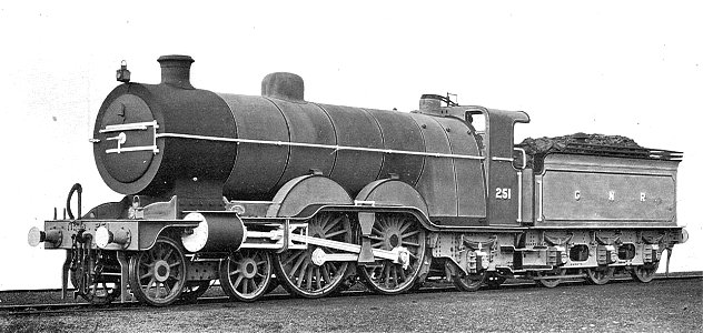 GNR Atlantic locomotive 251 (Howden, Boys' Book of Locomotives, 1907)