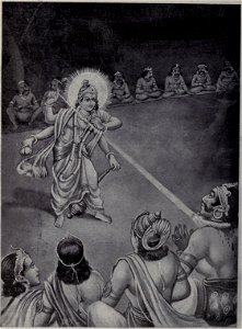 God Vishnu cut the head of Rahu with disk
