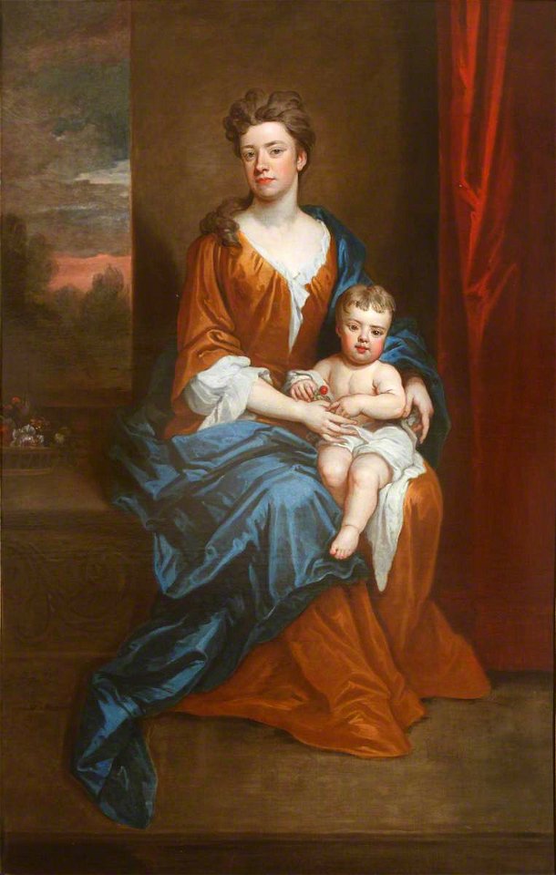 Godfrey Kneller (1646-1723) - Portrait of an Unknown Lady with Her Son on Her Lap - 1548147 - National Trust