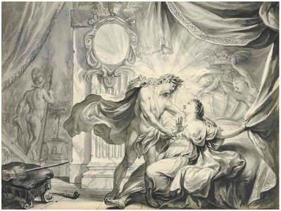 Godfried Maes - Illustrations to the Metamorphoses of Ovid, Apollo seducing Leucothoe