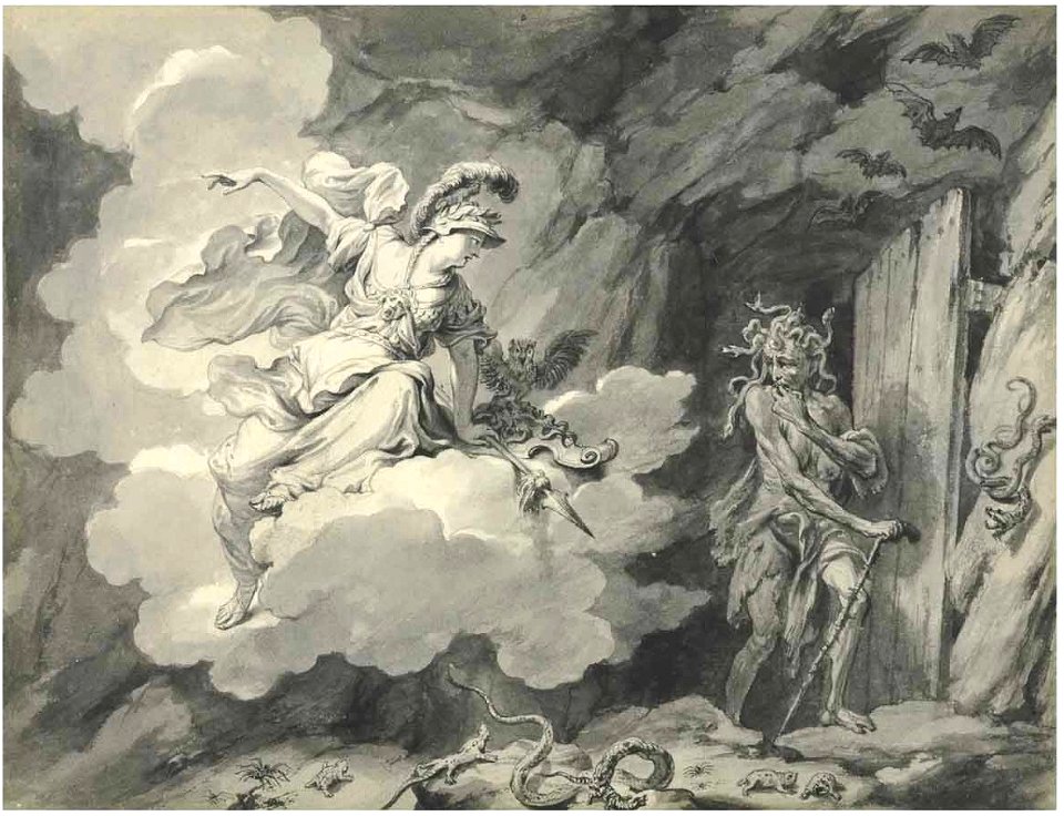 Godfried Maes - Illustrations to the Metamorphoses of Ovid, Minerva at the House of Envy