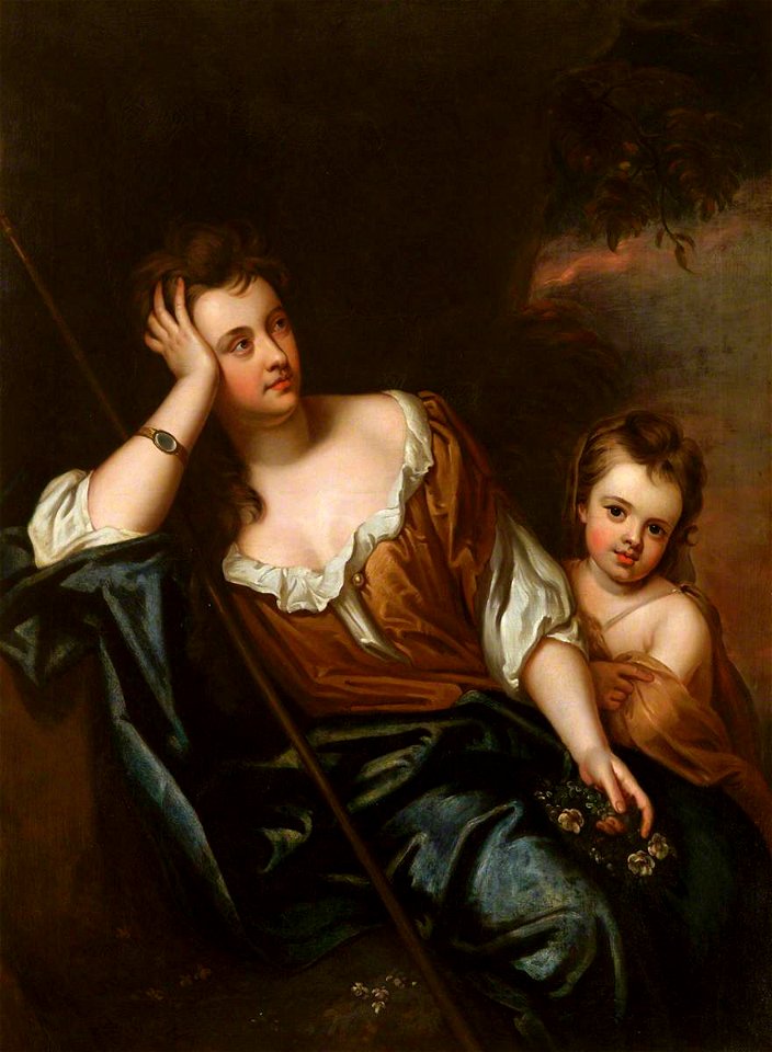 Godfrey Kneller (1646-1723) (after) - Mrs Voss (d. after 1716), with Her Daughter Catherine (c.1690–1714), Later Mrs James Huckle - 1257113 - National Trust
