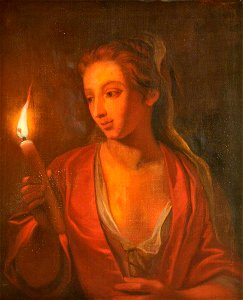 Godfried Schalcken (1643-1706) (after) - A Girl with a Candle - 1298329 - National Trust