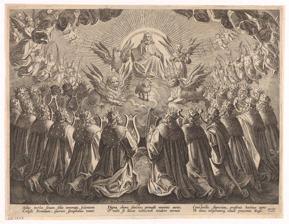God the Father and the Lamb of God ca.1589 print by Stradanus, S.I 1548, Prints Department, Royal Library of Belgium