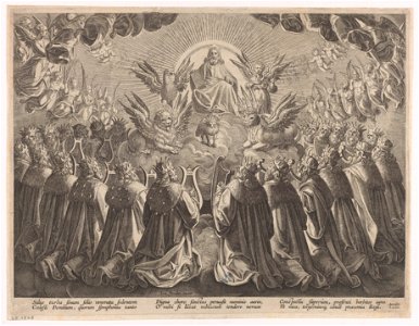 God the Father and the Lamb of God ca.1589 print by Stradanus, S.I 1548, Prints Department, Royal Library of Belgium