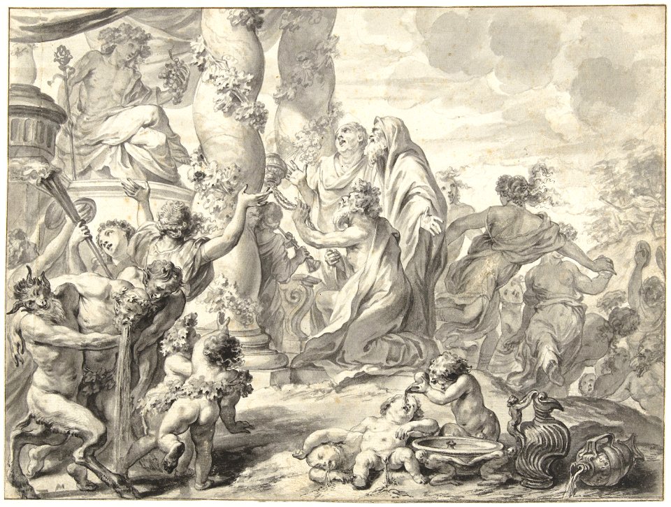 Godfried Maes - The sacrifice of Bacchus