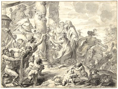 Godfried Maes - The sacrifice of Bacchus