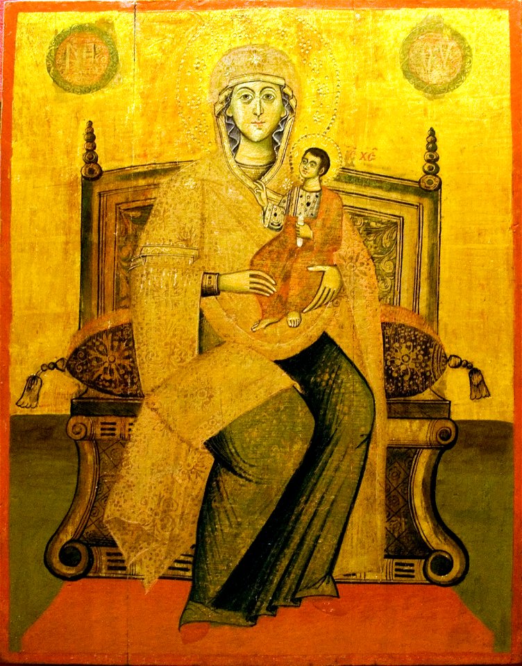 God's mother on the throne