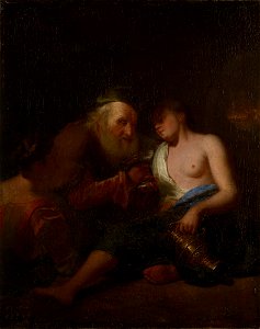 Godfried Schalcken - Lot and his Daughters RCIN 406781
