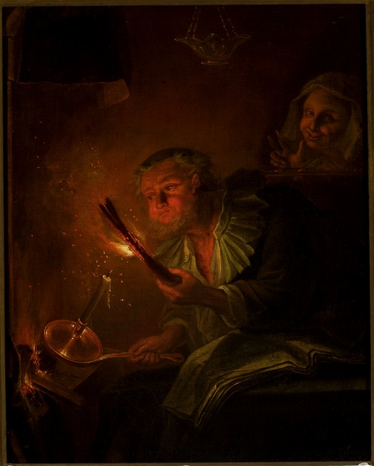 Godfried Schalcken - Man with a fire torch - M.Ob.853 MNW - National Museum in Warsaw