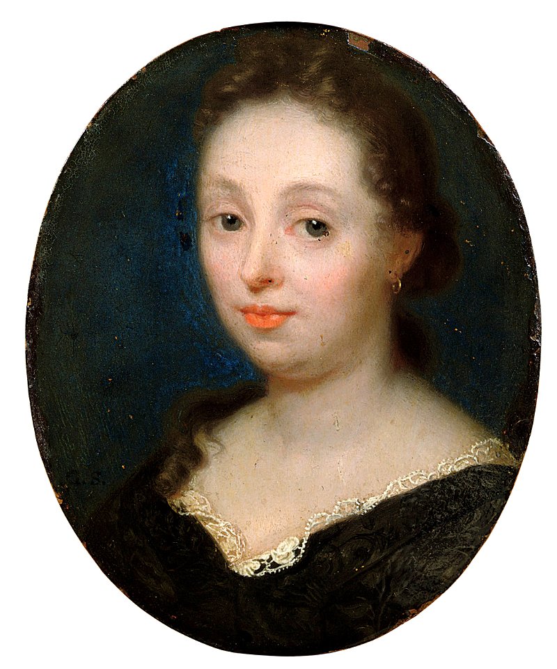 Godfried Schalcken - oval portrait minature of a woman 2009 AMS 02827 0132 000()