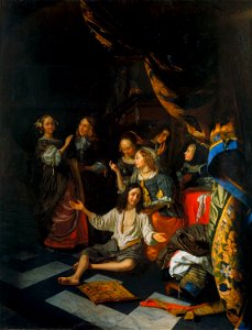 Godfried Schalcken - The Game of 'Lady, come into the Garden' - RCIN 405343 - Royal Collection