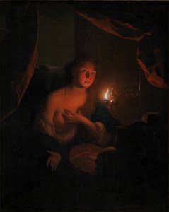 Godfried Schalcken - The Penitent Saint Mary Magdalene - KMSst177 - Statens Museum for Kunst. Free illustration for personal and commercial use.