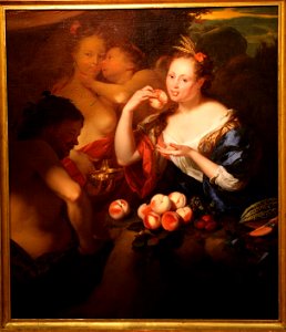 Godfried Schalken - Venus and Cupid, with Bacchus and Pomona