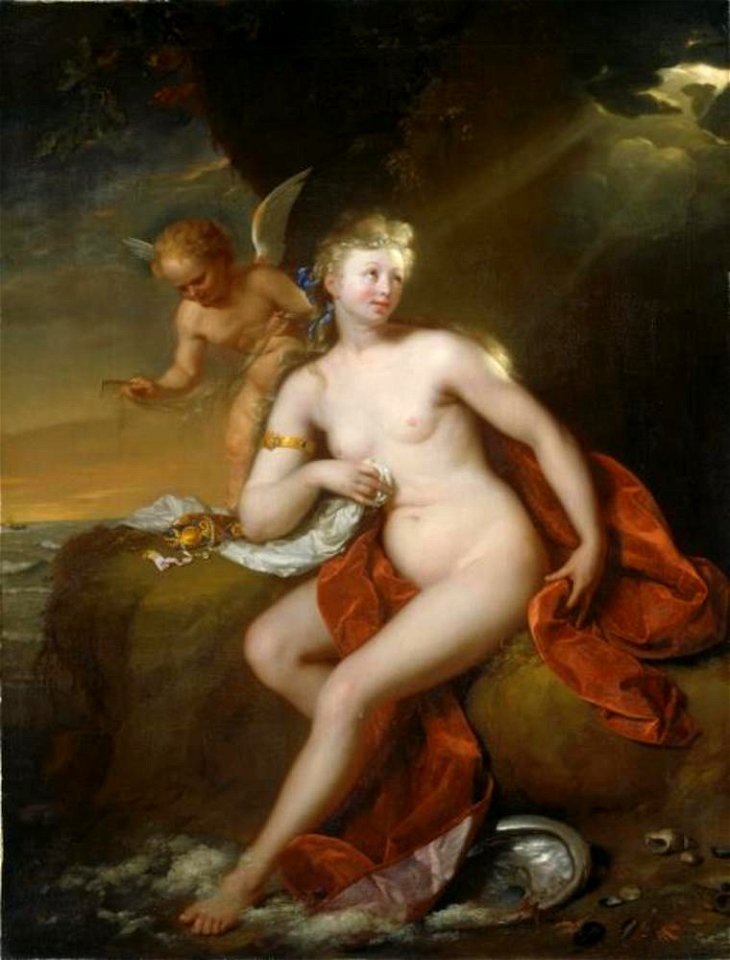 Godefridus Schalcken - Venus aan haar toilet in gezelschap van Amor - GK 306 - Museumslandschaft Hessen Kassel