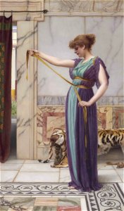 Godward - A Pompeian Lady 1891. Free illustration for personal and commercial use.