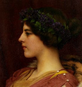 A Brunette by John William Godward, 1898
