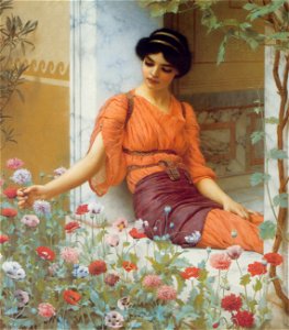 Godward Summer Flowers 1903. Free illustration for personal and commercial use.