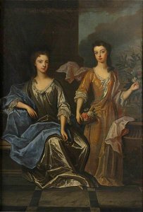 Godfrey Kneller (1646-1723) (after) - Two Girls (possibly Lady Rachel Cavendish, later Lady Morgan, and Lady Elizabeth Cavendish, d.1747, - 1129273 - National Trust
