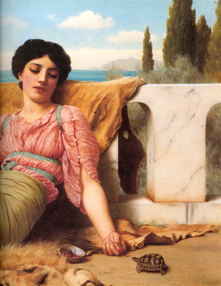 Godward-A Quiet Pet-detail-1906