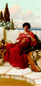 Godward-Mischief-1905. Free illustration for personal and commercial use.