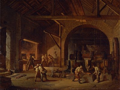 Godfrey Sykes - Interior of an Ironworks - Google Art Project