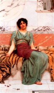 Godward-Sweet Dreams-1901. Free illustration for personal and commercial use.