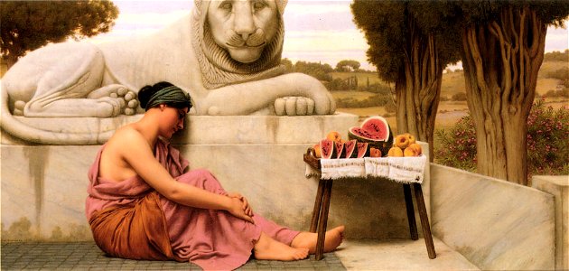 Godward-The Fruit Vendor-1917