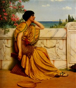 Godward-Leisure Hours-1905. Free illustration for personal and commercial use.