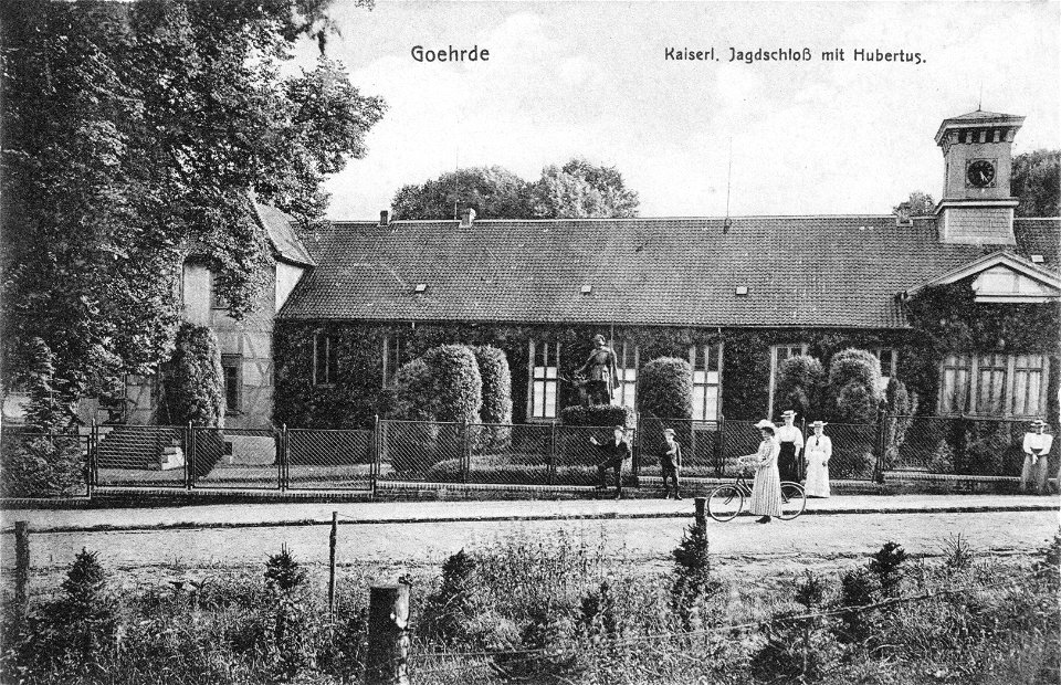 Goehrde, Kaiserl. Jagdschloß mit Hubertus