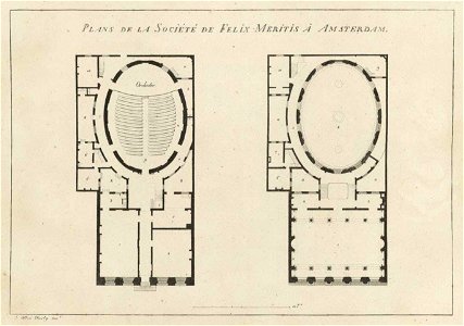 Goetghebuer - 1827 - Choix des monuments - 005 Plans Felix Meritis Amsterdam