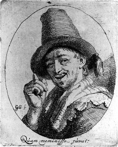 Godfried Schalcken - Man Making an Obscene Gesture - WGA20950