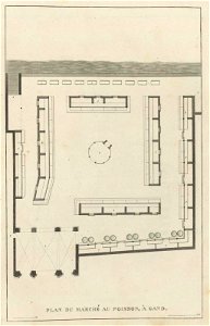 Goetghebuer - 1827 - Choix des monuments - 017 Plan Marché Poisson Gand