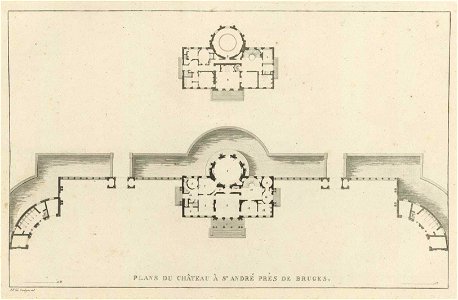 Goetghebuer - 1827 - Choix des monuments - 011 Plan Chateau Saint Andre Bruges
