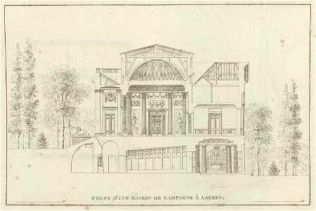 Goetghebuer - 1827 - Choix des monuments - 015 Coupe Maison de Campagne Laeken