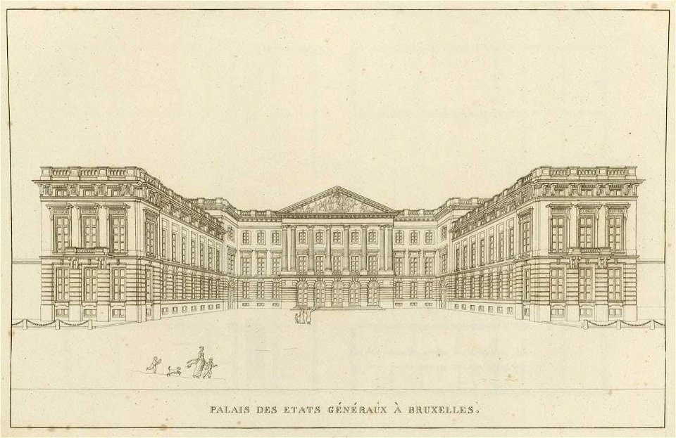 Goetghebuer - 1827 - Choix des monuments - 023 Palais Etats Generaux Bruxelles